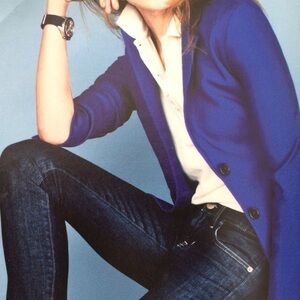 Vintage Pendleton 100% Virgin Wool Blazer Women Sz 10 Blue 3 Button Suit Jacket